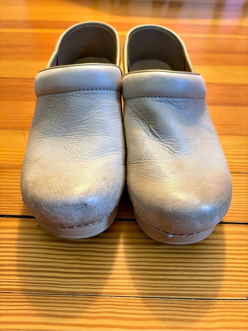 Dansko Leather Clogs Beige US 7